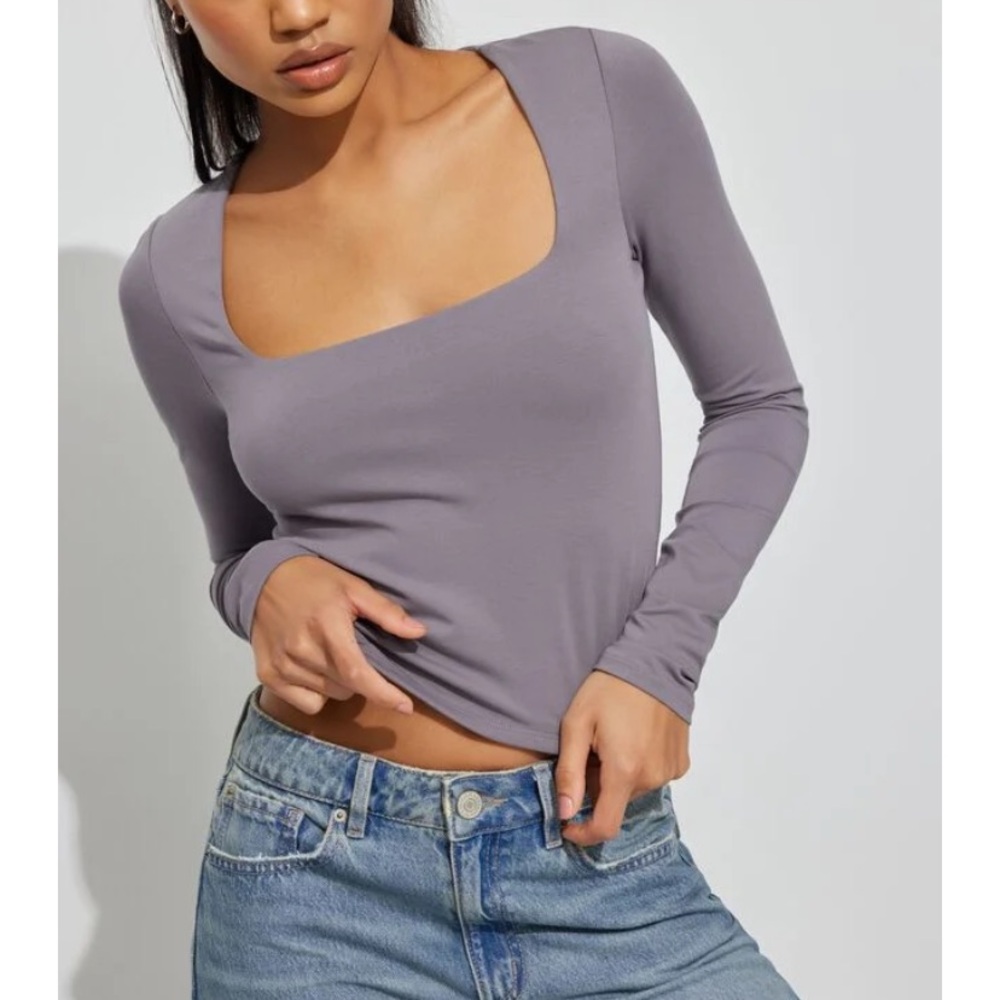 Squareneck long sleeve top from Garage